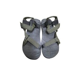 Sandugo Mans Outdoor Hiking Sandals Black/Olive Adjustable Strap Size 11